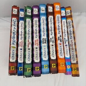 Diary of a Wimpy Kid Book Lot 9 Hardcover Books Jeff Kinney (1-3,5-7,9,13,DIY)